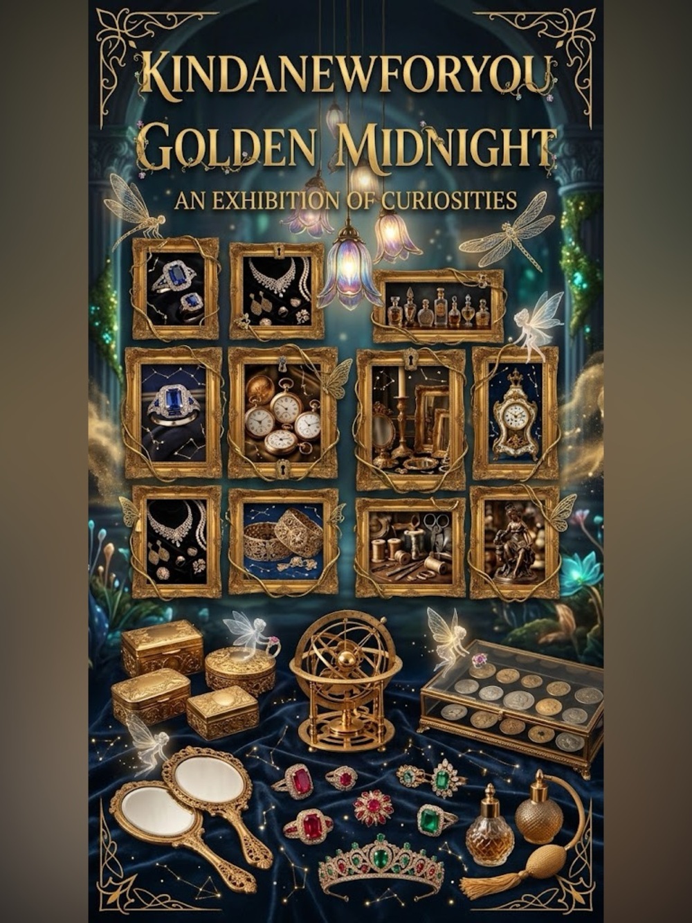 🖤⚜️Golden Midnight Unlisted⚱️♟️Vintage Curiosities Black & Gold✨✨
